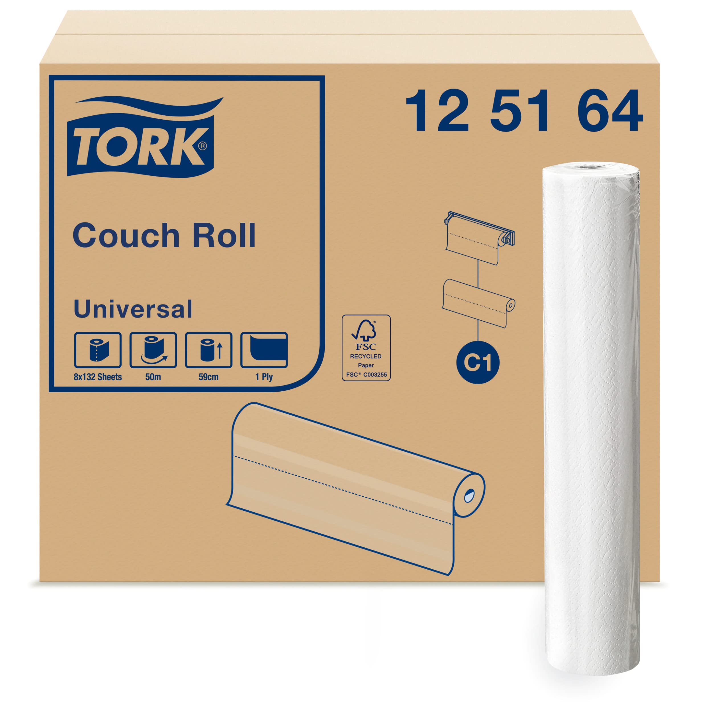 Tork Universal 125164 rotolo coprilettino 8x50 m 59 cm