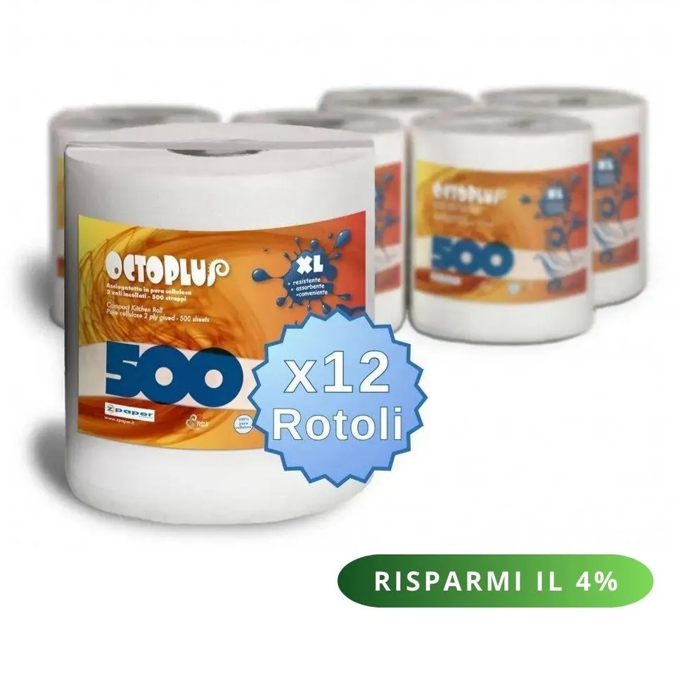 Zpaper P500 Octoplus asciugatutto 12 rotoli 500 strappi