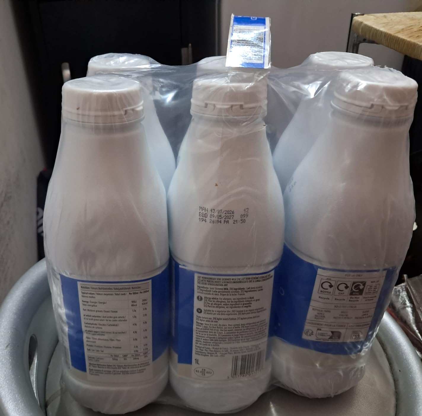 by Amazon Latte Parzialmente Scremato UHT 6x1L