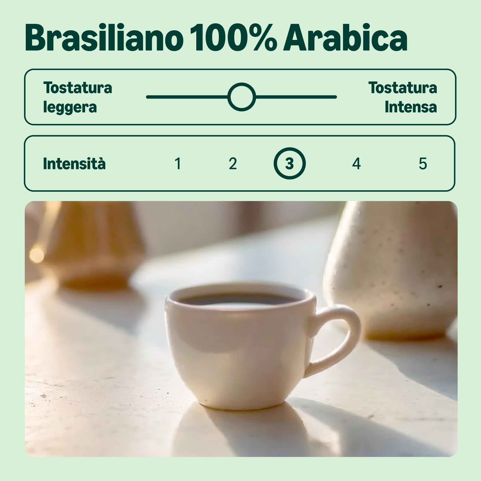 by Amazon caffè brasiliano in grani 1 kg arabica tostatura media
