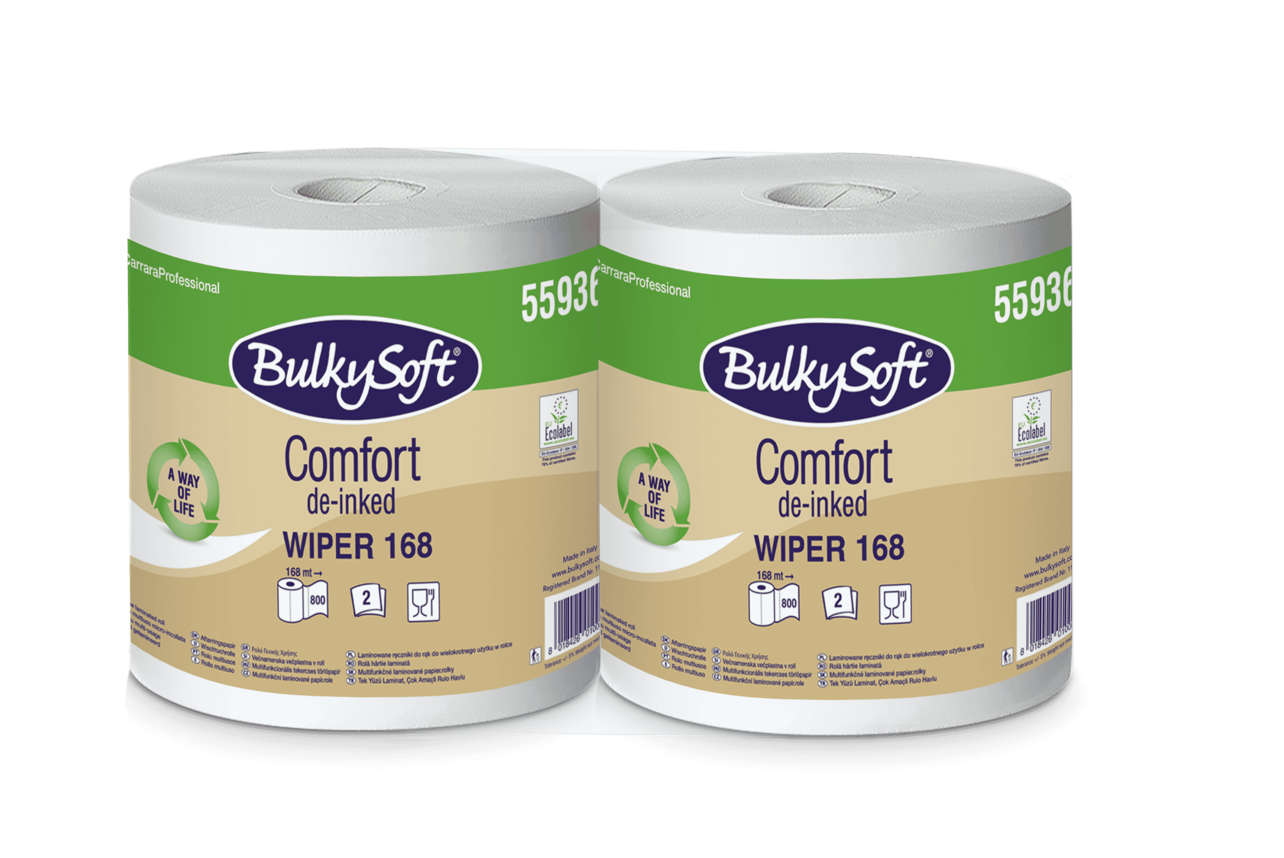 Bulkysoft Comfort Wiper 168 rotolo carta 2 veli