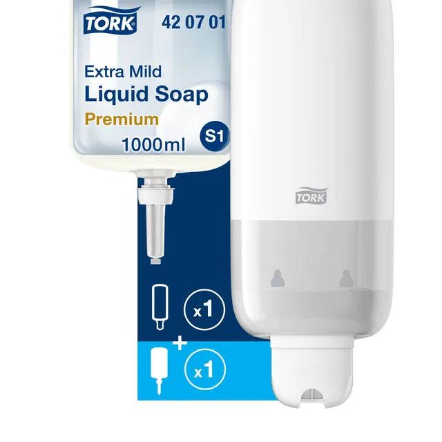 Tork Elevation S1 dispenser sapone bianco + 1000 ml