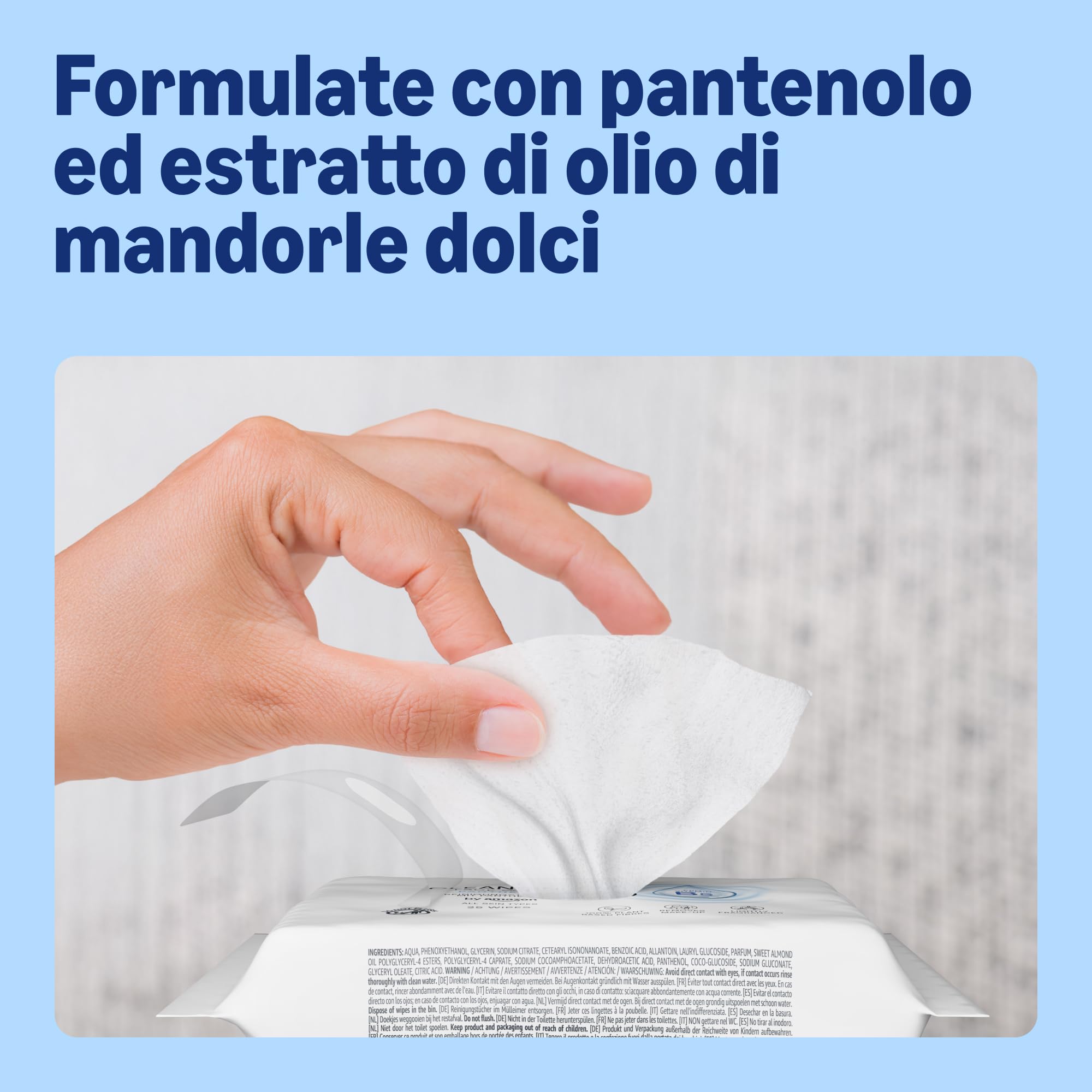 by Amazon Pantenolo Salviette Detergenti Viso 25 Pezzi delicate