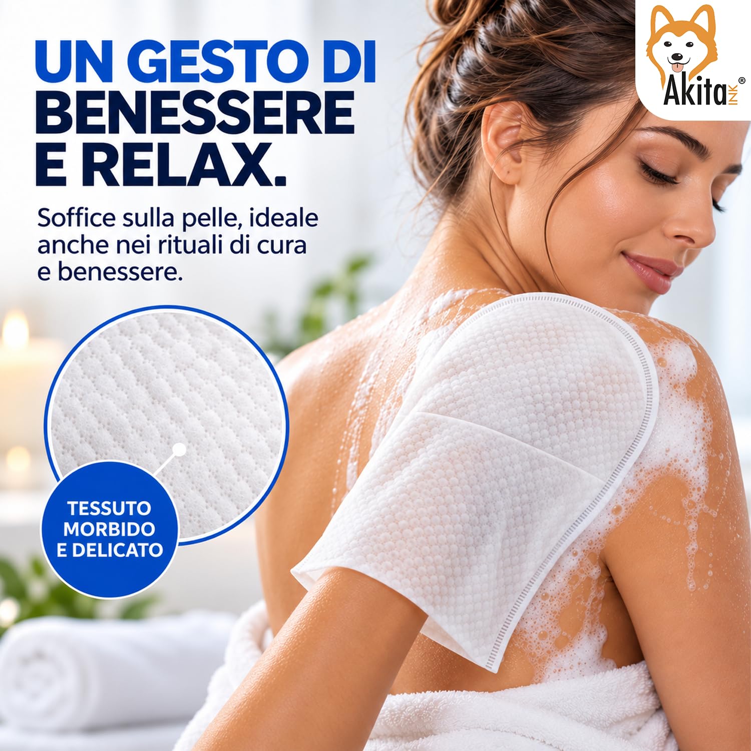 Akitaink Guanti Saponati Aloe e Camomilla 24 pezzi