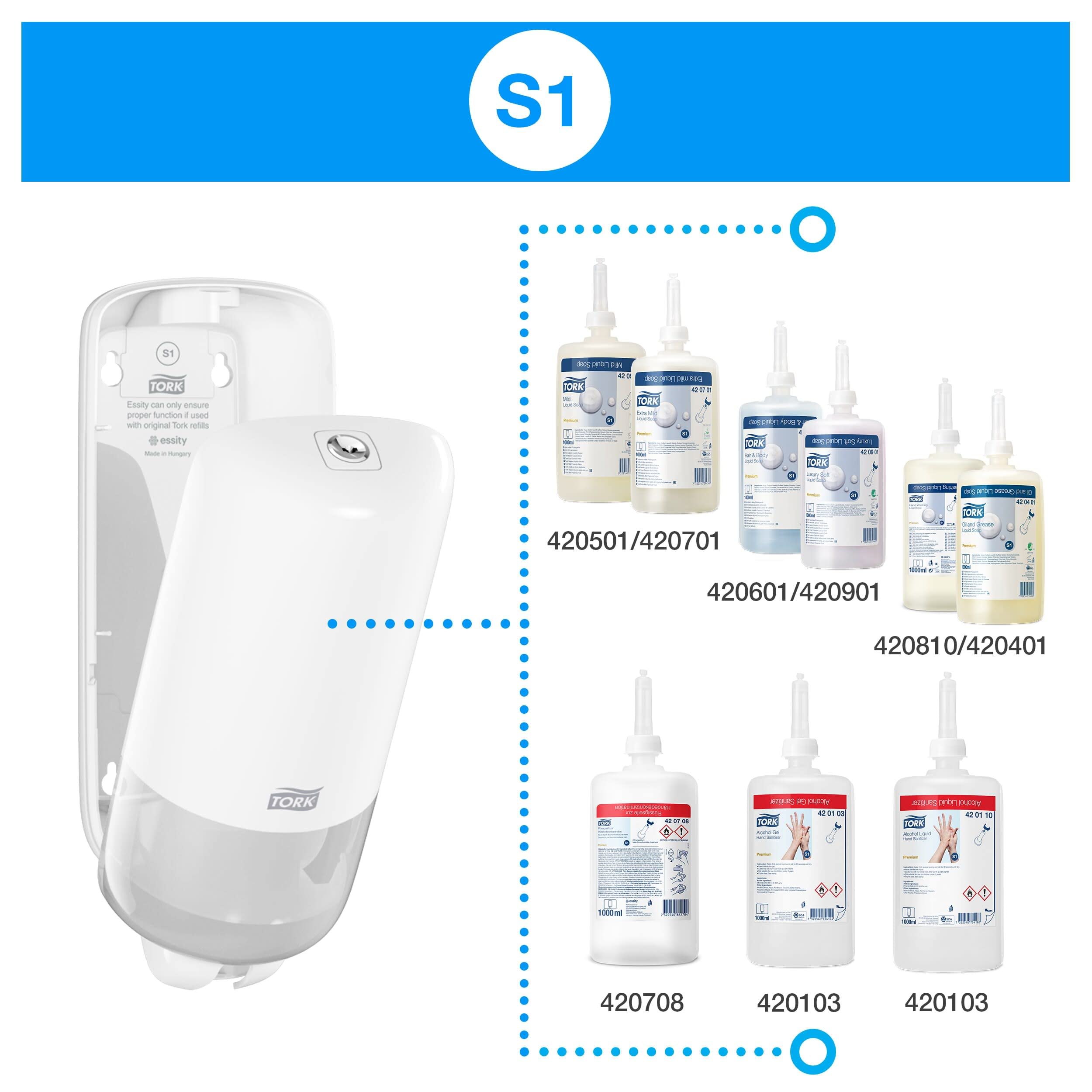 Tork 560000 Elevation Dispenser Sapone Liquido Bianco S1/S11