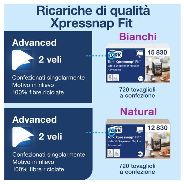 Tork Xpressnap Fit 272900 dispenser tovaglioli nero da tavolo