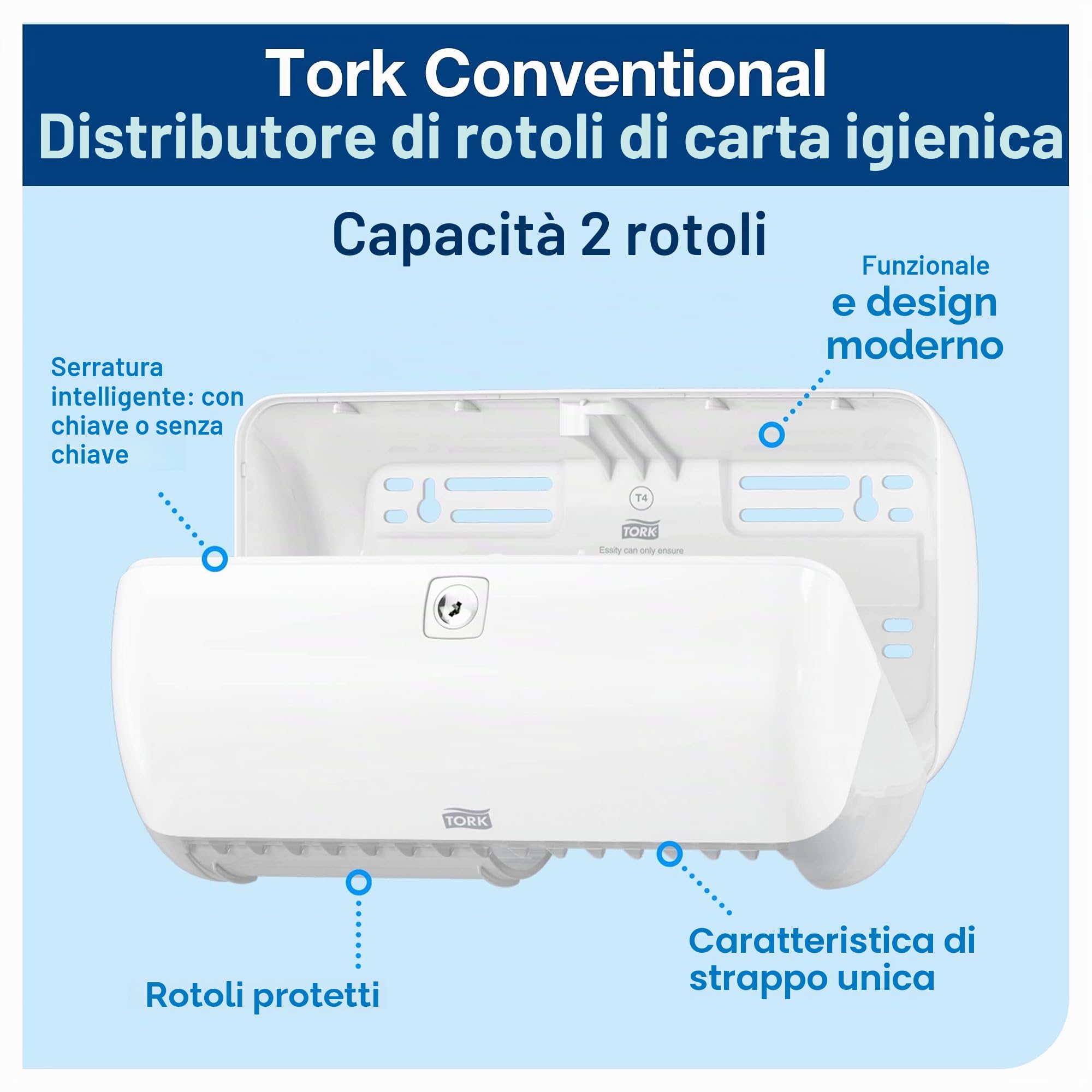 Tork Elevation 557000 dispenser carta igienica bianco