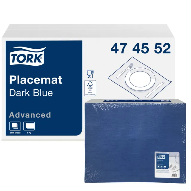Tork Advanced 474552 tovaglietta carta blu scuro 500 pz monovelo