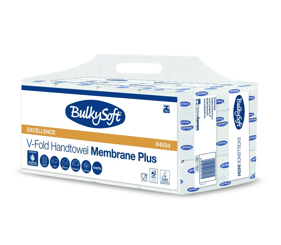 Bulkysoft Excellence V-Fold Membrane Plus asciugamani intercalati