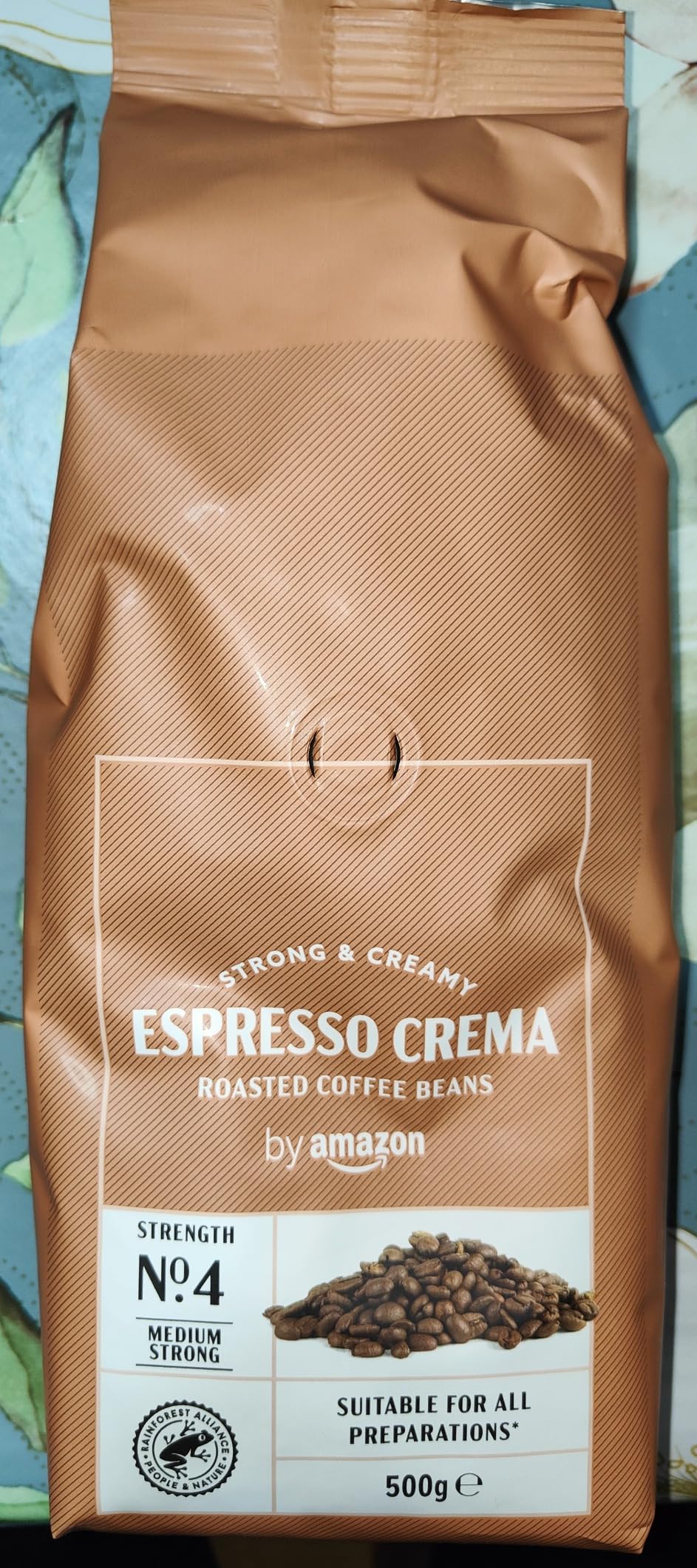 by Amazon Espresso Crema caffè in grani 2x500g tostatura chiara