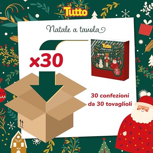 Tutto Natale a Tavola tovaglioli 900 pz rossi 38x38 2 veli
