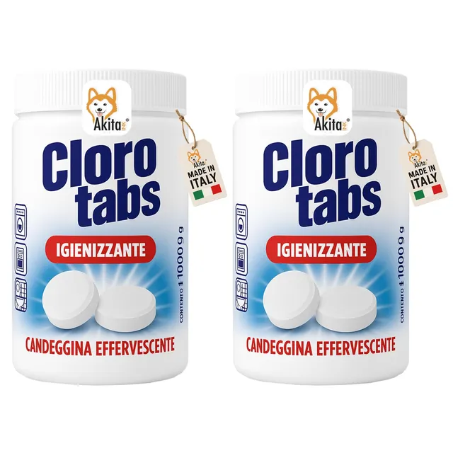 AkitaInk Cloro Tabs pastiglie candeggina 2 kg igienizzanti