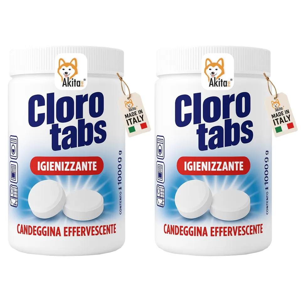 AkitaInk Cloro Tabs pastiglie candeggina 2 kg igienizzanti
