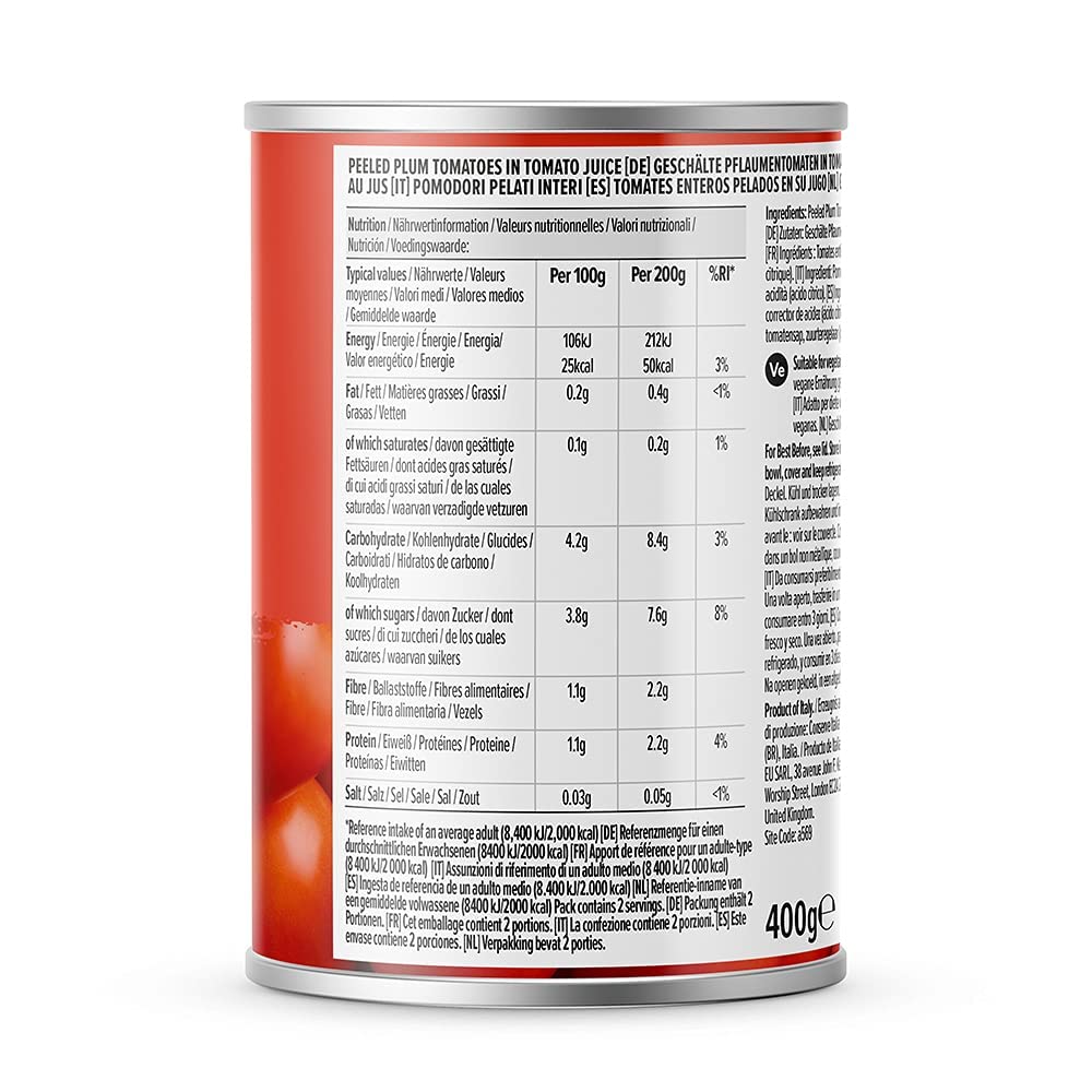 by Amazon pomodori pelati interi italiani 400 g