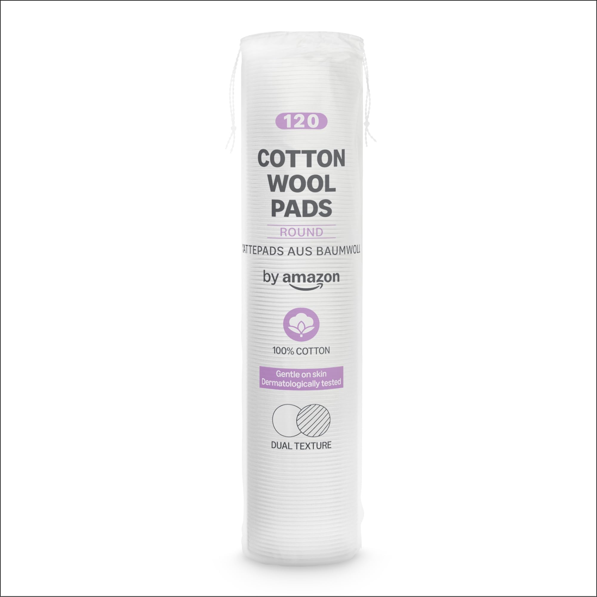 by Amazon Dischetti Cotone Ovali Maxi 50 pz doppia texture