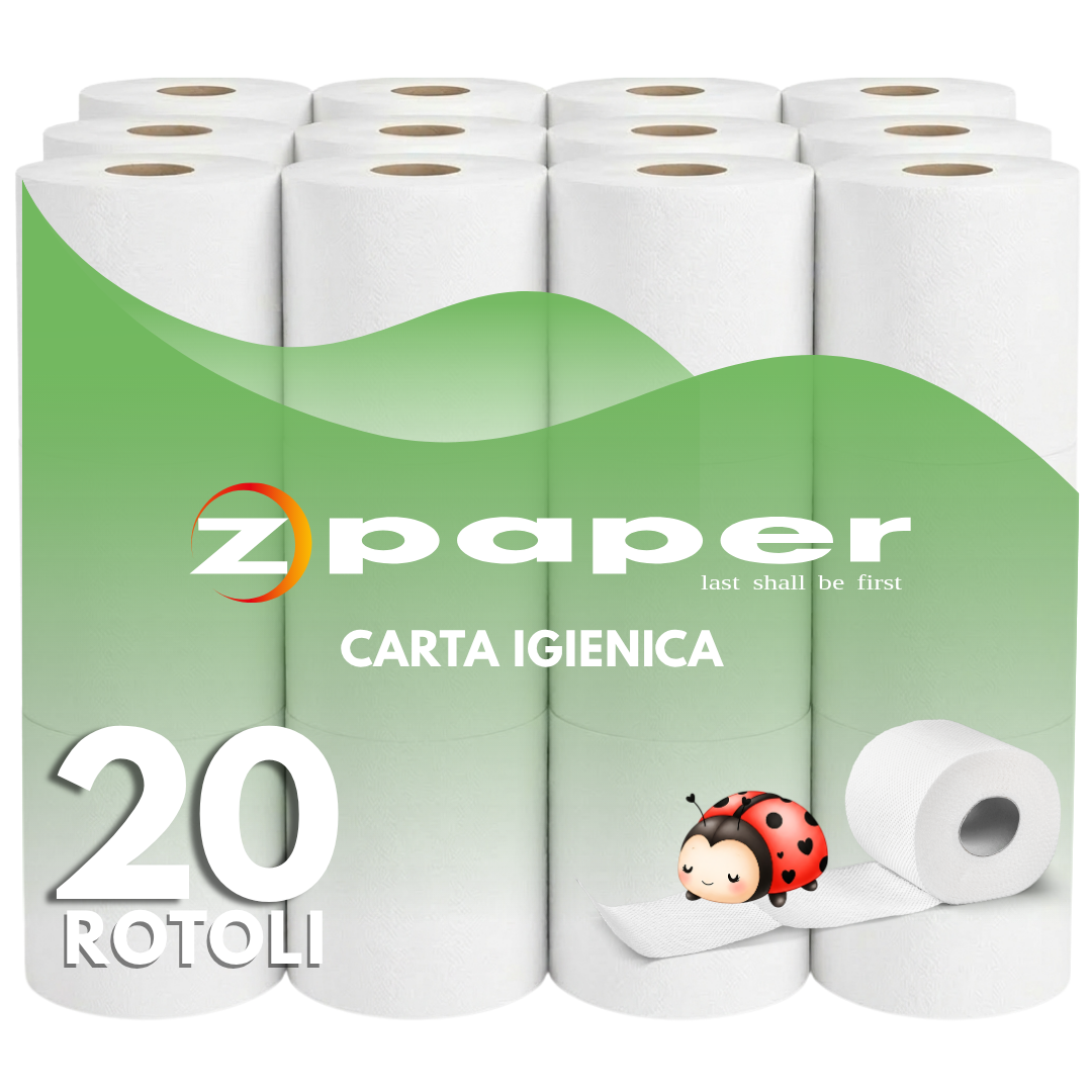 Zpaper C200 carta igienica 20 rotoli 2 veli pura cellulosa