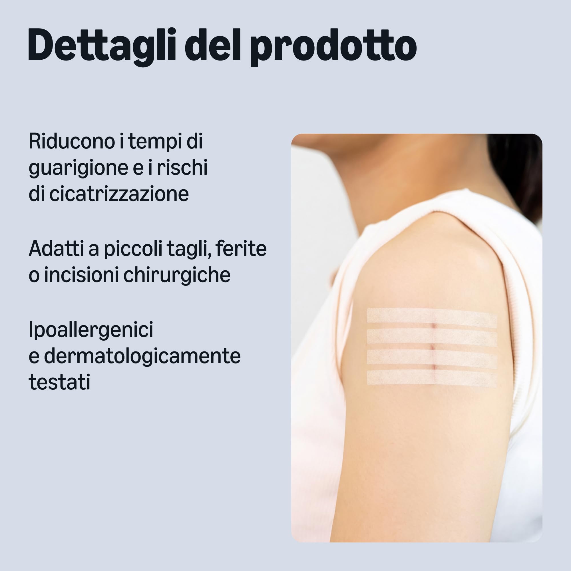 Healthcare by Amazon Steri Strip cerotti sutura 60 pezzi 4 misure