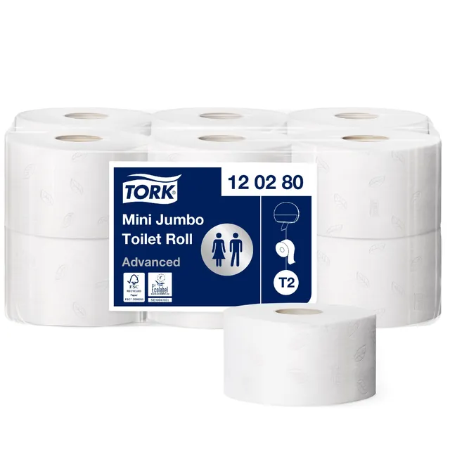 Tork Mini Jumbo Advanced T2 carta igienica 12 rotoli 2 veli