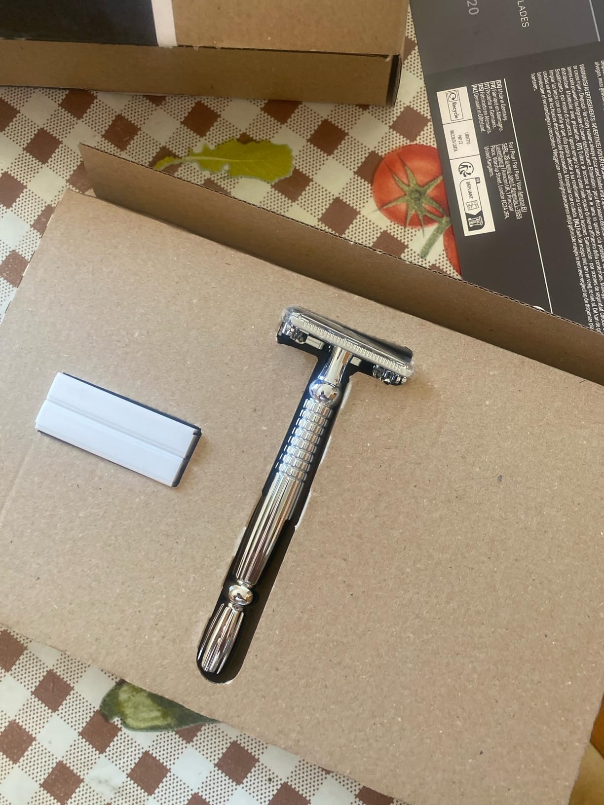 by Amazon rasoio classico doppia lama con 20 lamette