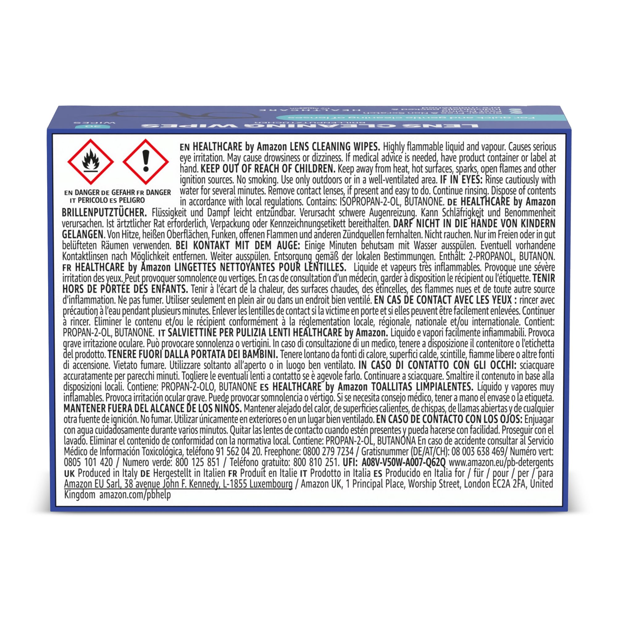 Healthcare by Amazon salviette lenti 180 pezzi monodose