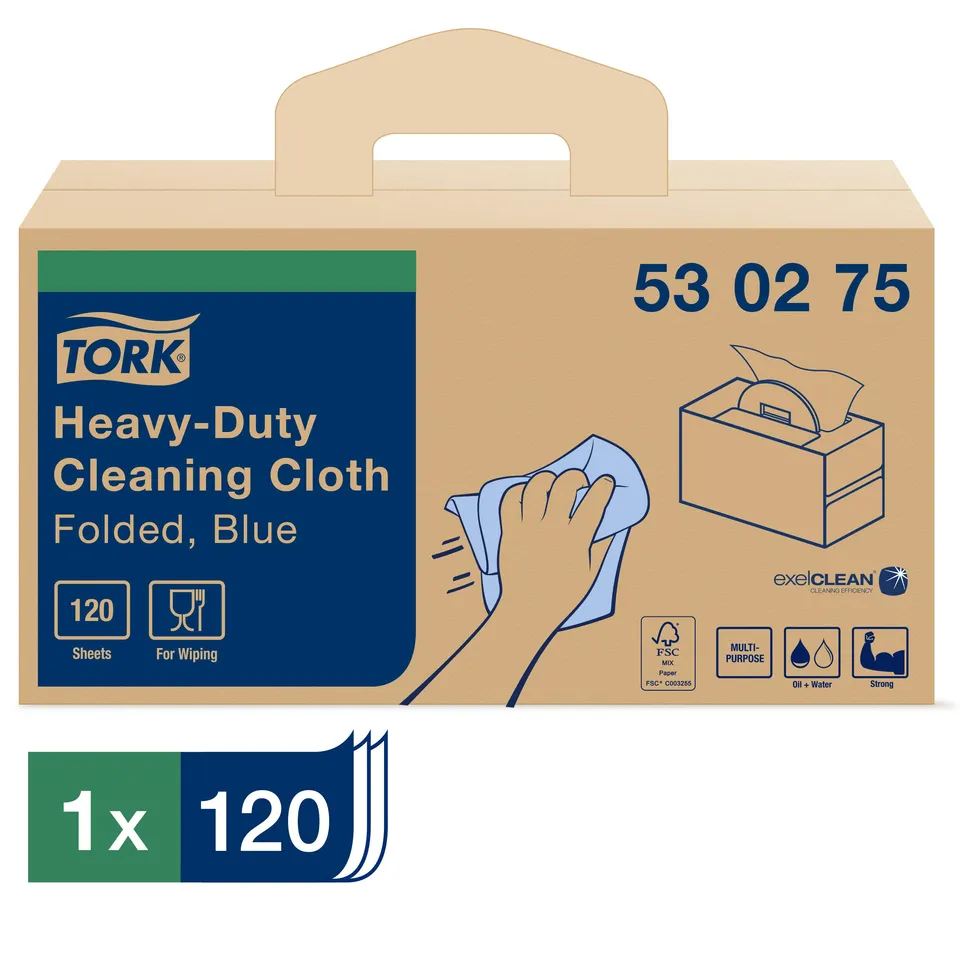 Tork 530275 Panno Pulizia Ultraresistente Blu 120 Panni