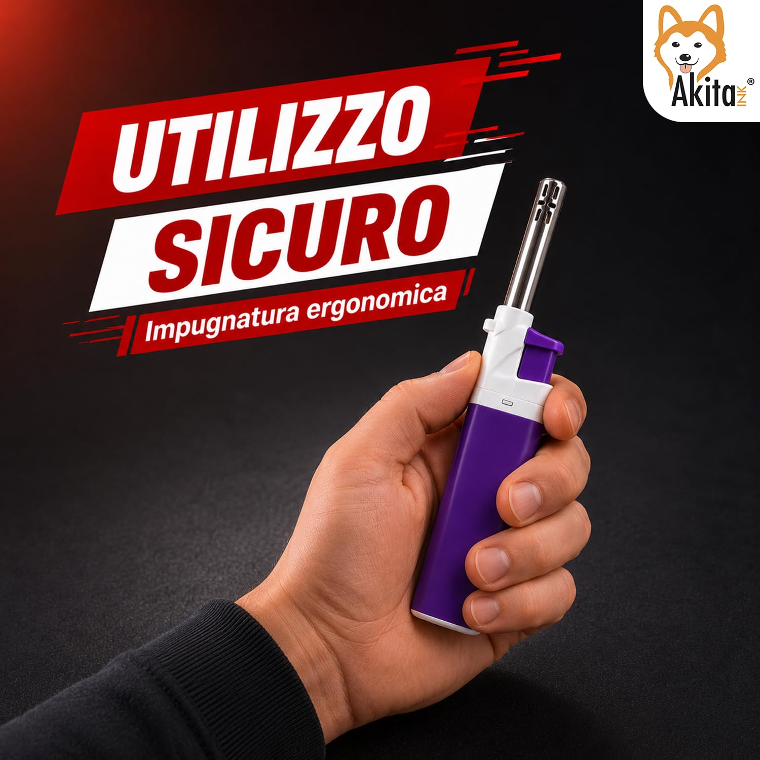 Akitaink Accendigas Ricaricabile Colorato Set 5 Pezzi BBQ