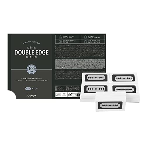 by Amazon Double Blades lamette da barba 100 pezzi doppio bordo
