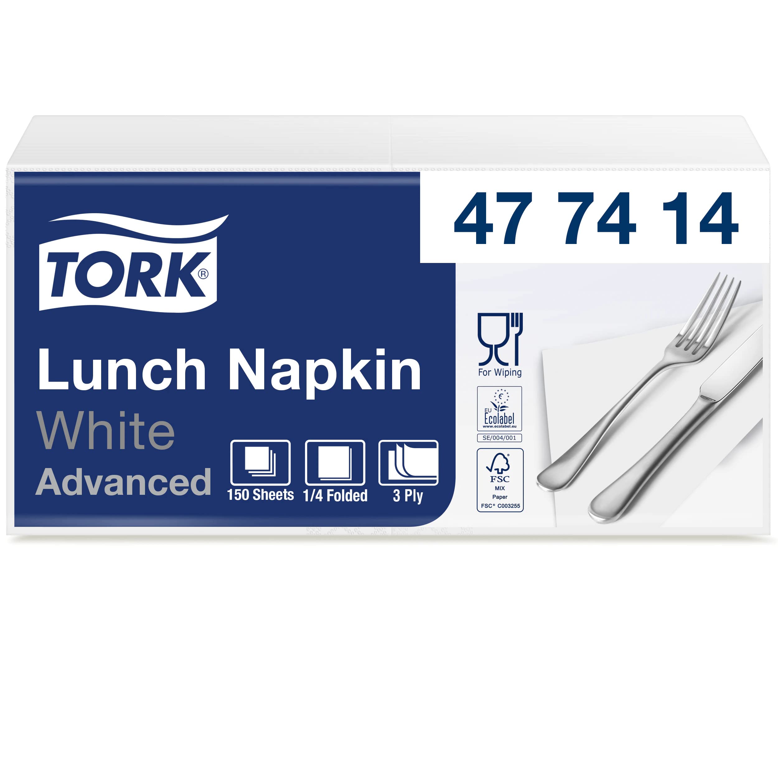 Tork Lunch Soft 477414 tovaglioli carta 3 veli bianco 1500 pz