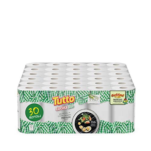 Tutto Cucina Plus carta cucina 3 veli 30 rotoli x 75 strappi assorbente