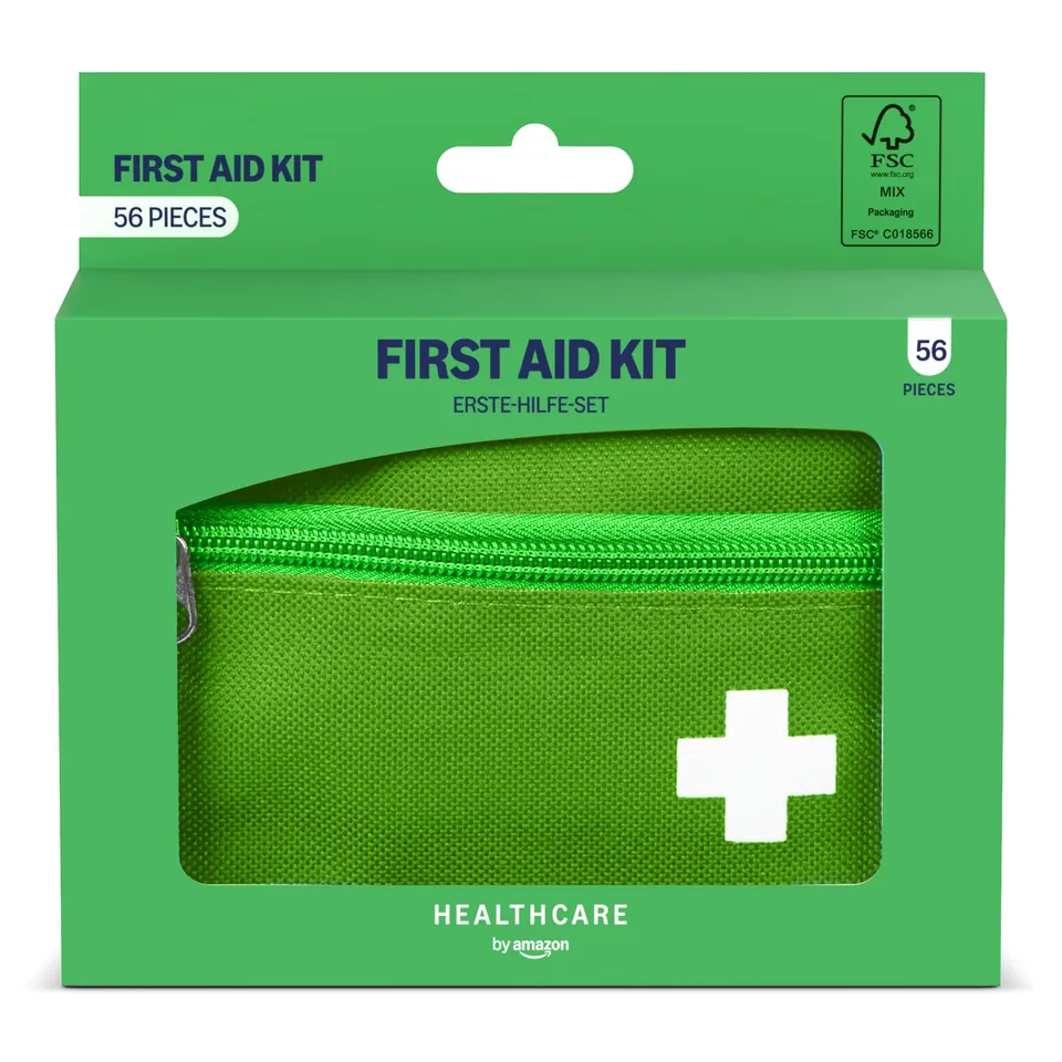 Healthcare by Amazon kit pronto soccorso 56 pezzi verde