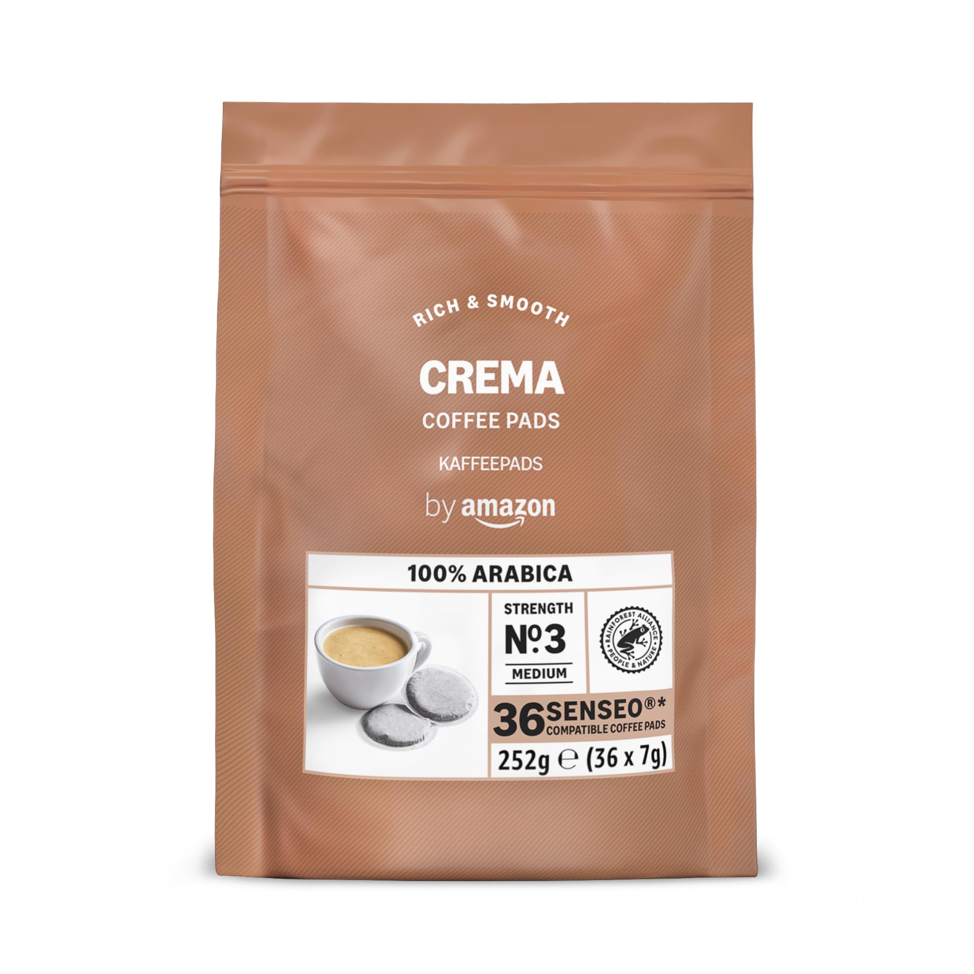 by Amazon Strong Cialde Caffè Arabica Senseo 36 Pezzi tostatura scura