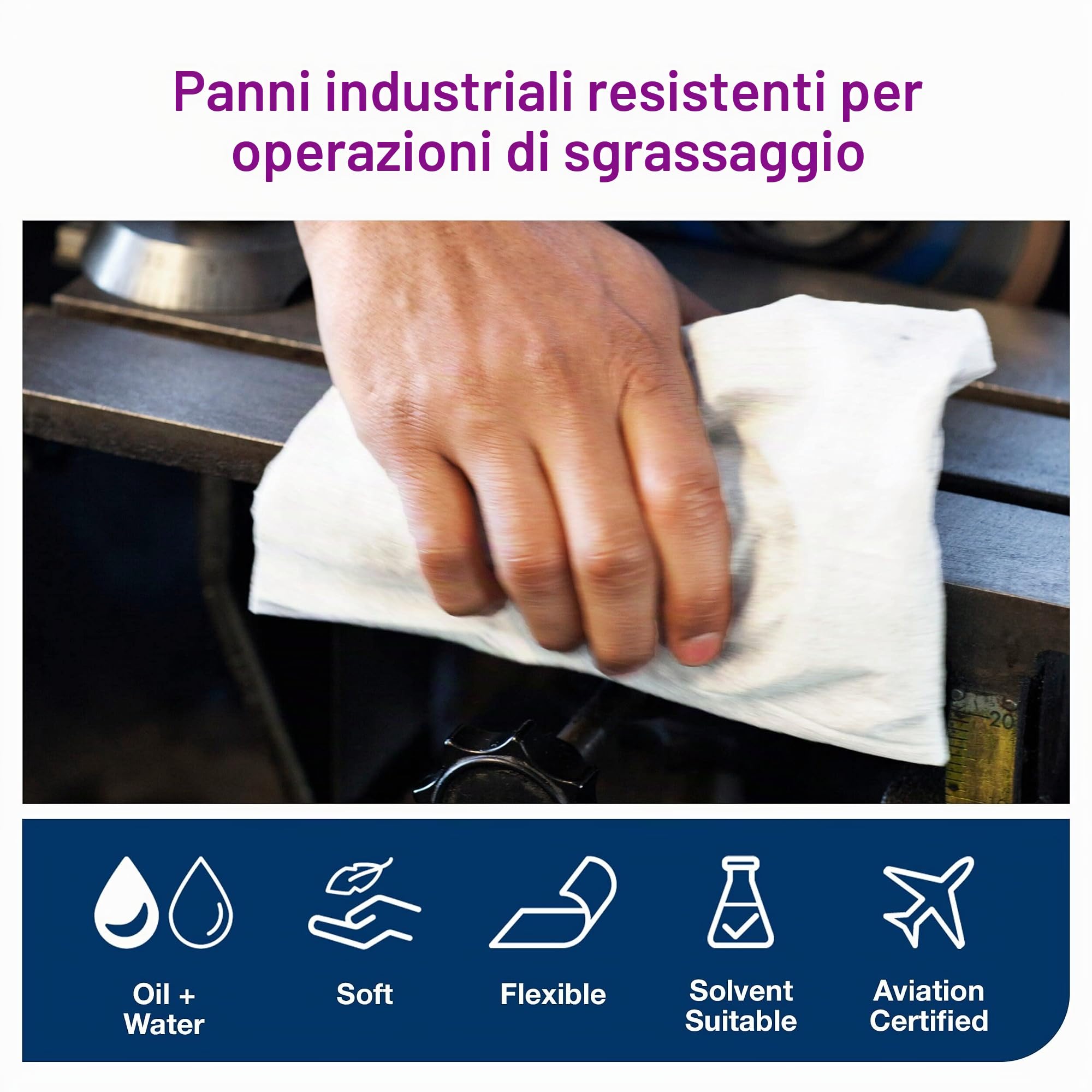 Tork 530137 panno pulizia rotolo bianco 106,4 m monovelo