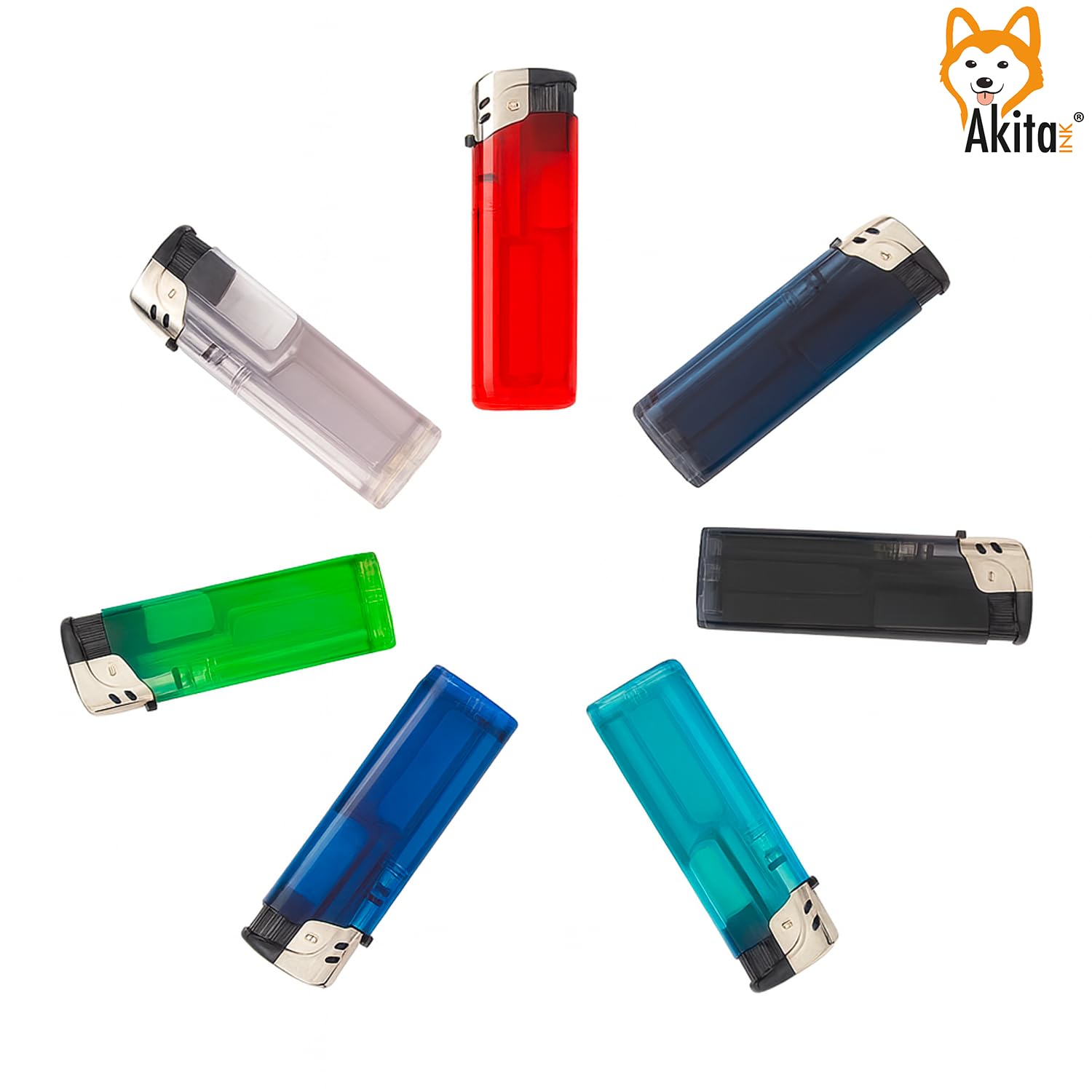 Akitaink accendini elettronici trasparenti box 50 pz