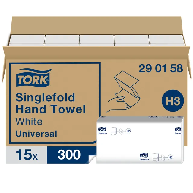 Tork Universal 290158 asciugamani piegati a V 4500 pezzi 1 velo