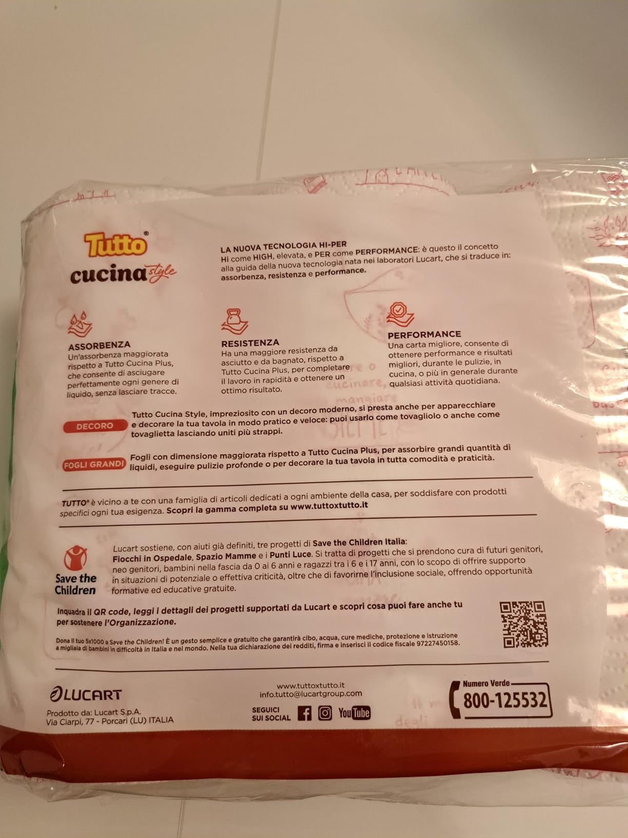 Tutto Cucina Style asciugatutto 18 rotoli maxi fogli assorbente