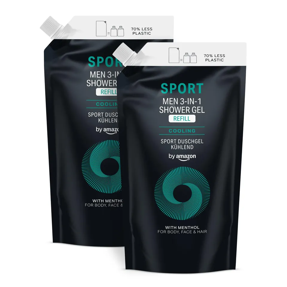 by Amazon Sport Gel Doccia Uomo 3in1 Ricarica 2x1000 ml