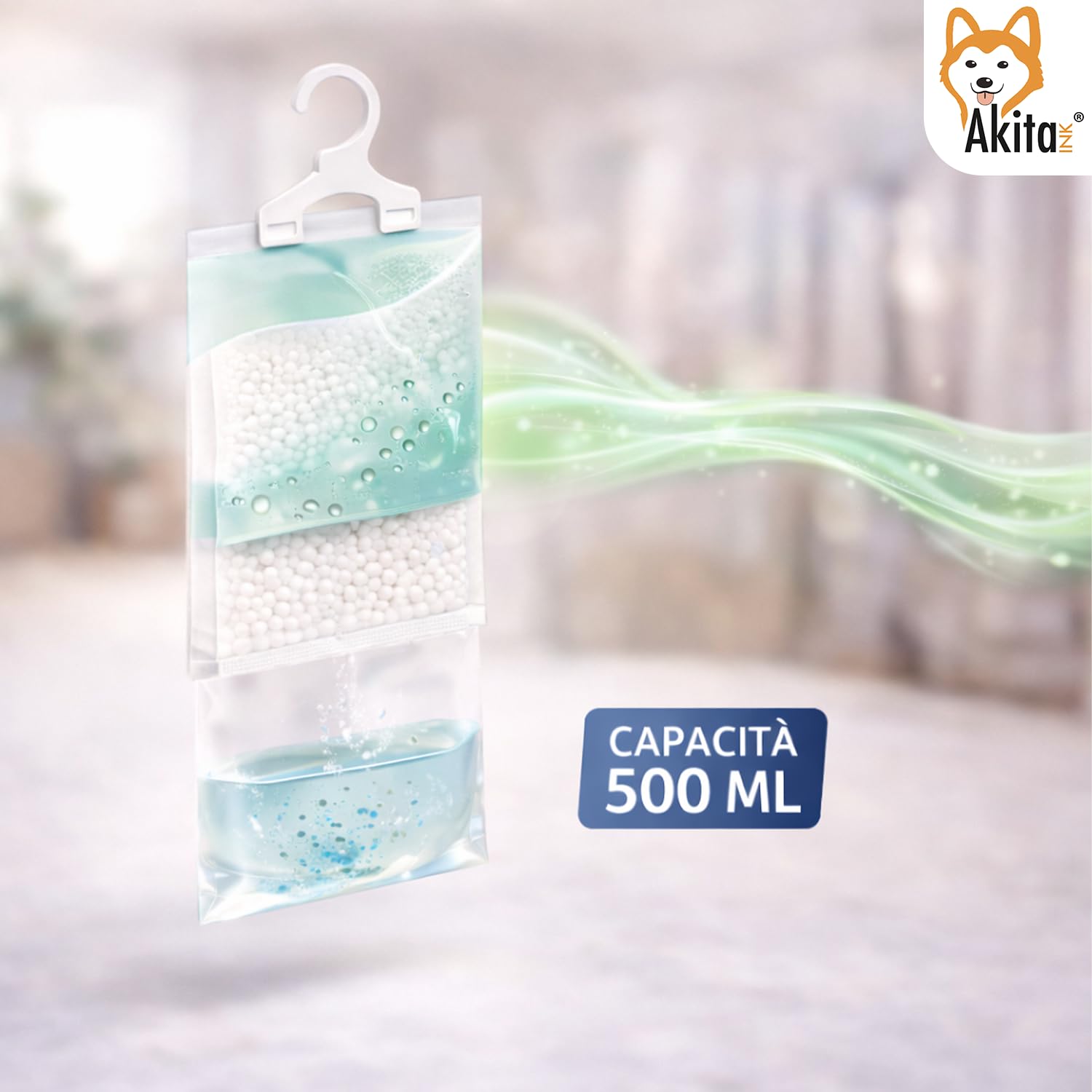 Akitaink deumidificatori appendere 500 ml 6 pezzi