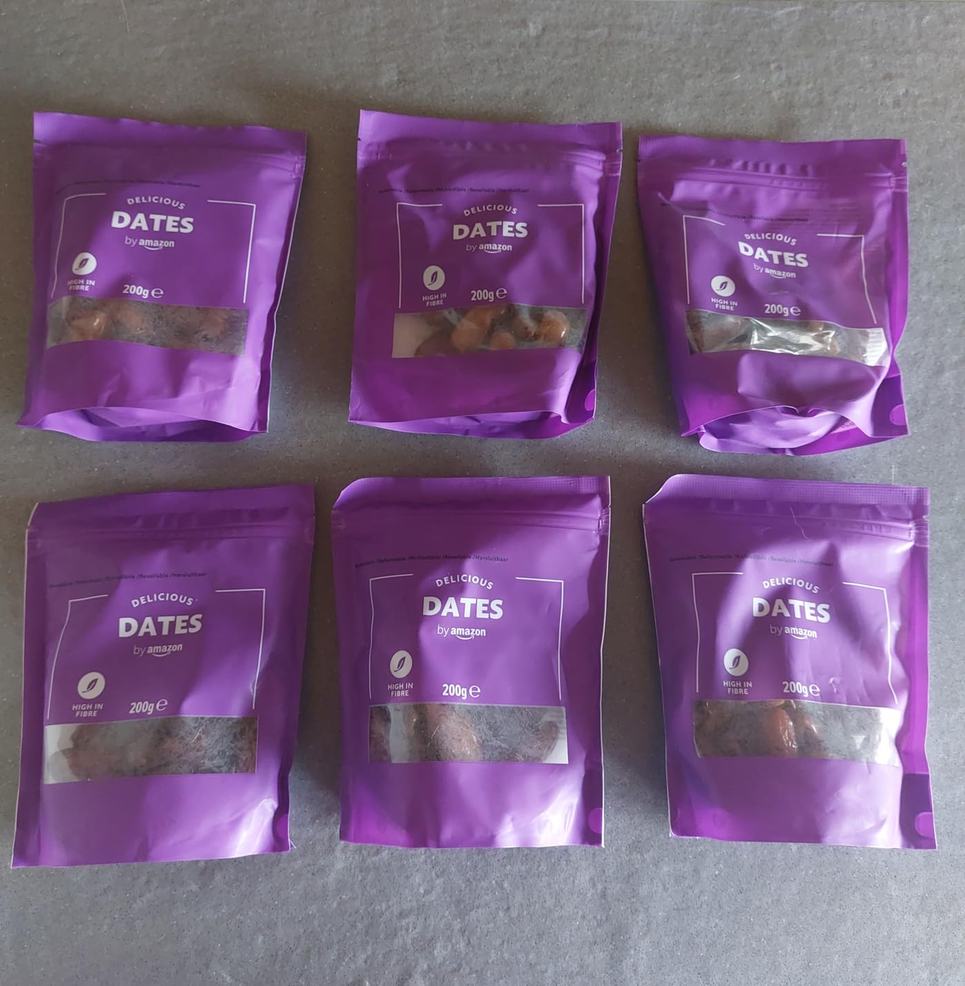 by Amazon Datteri Secchi Snocciolati 6x200 g