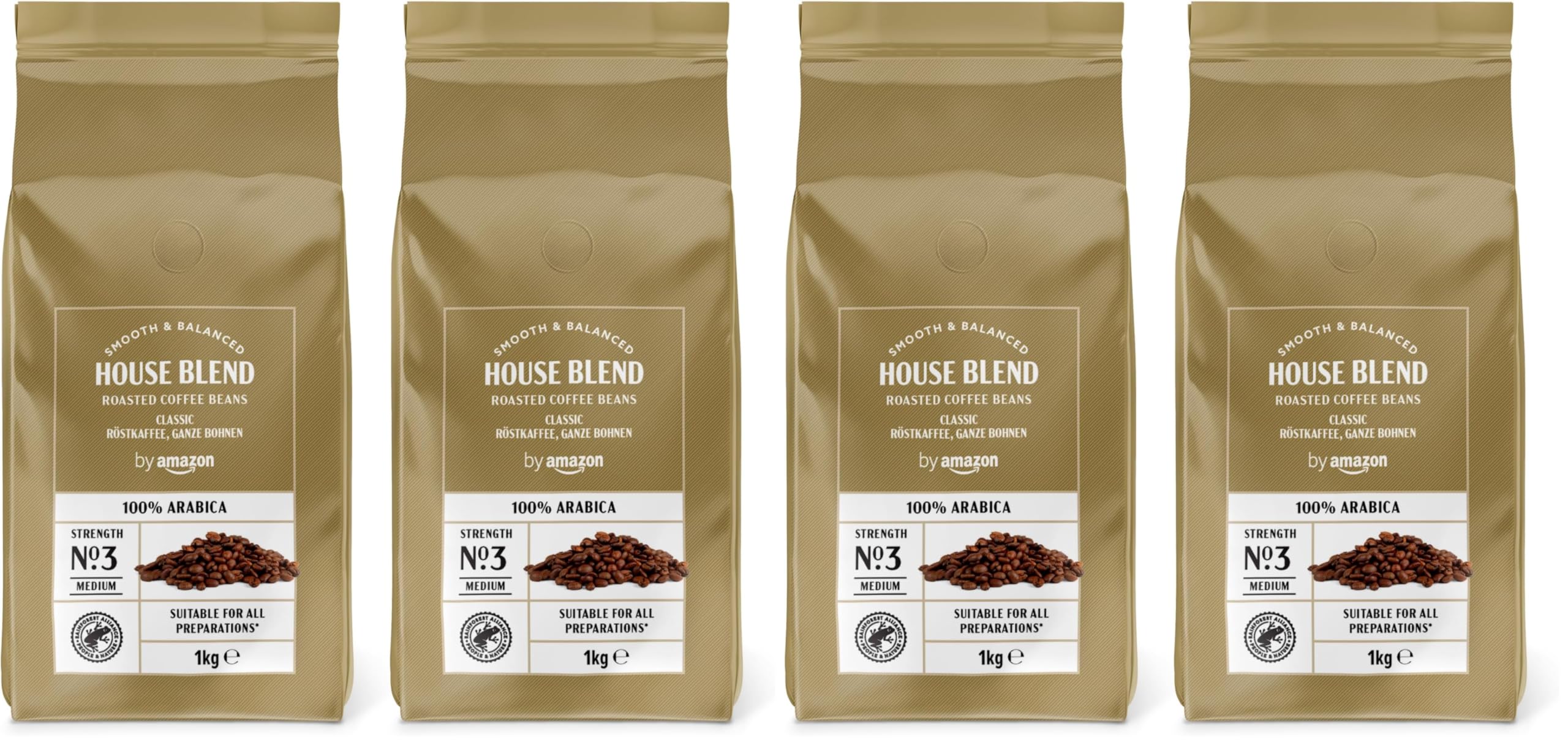 by Amazon 100% Arabica caffe in grani 2kg tostatura media