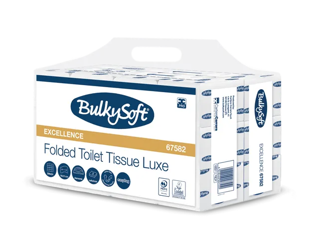 Bulkysoft Excellence Luxe carta igienica piegata interfogliata