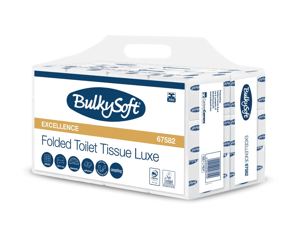 Bulkysoft Excellence Luxe carta igienica piegata interfogliata