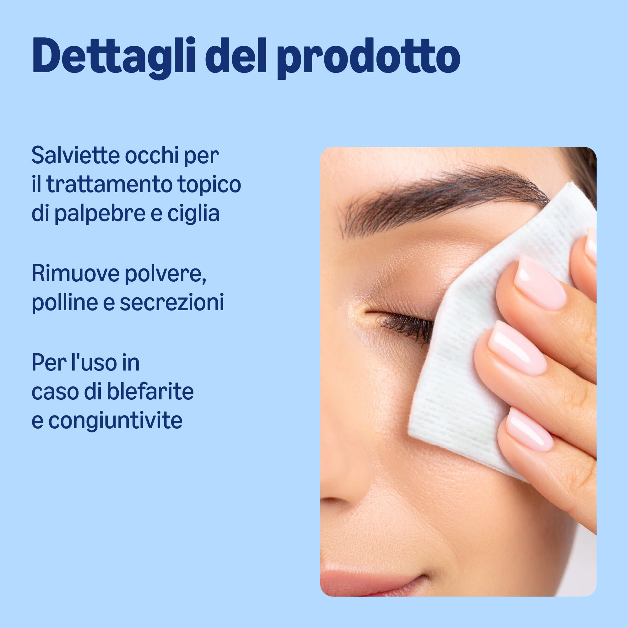 Healthcare by Amazon salviettine palpebre 60 pezzi inodori