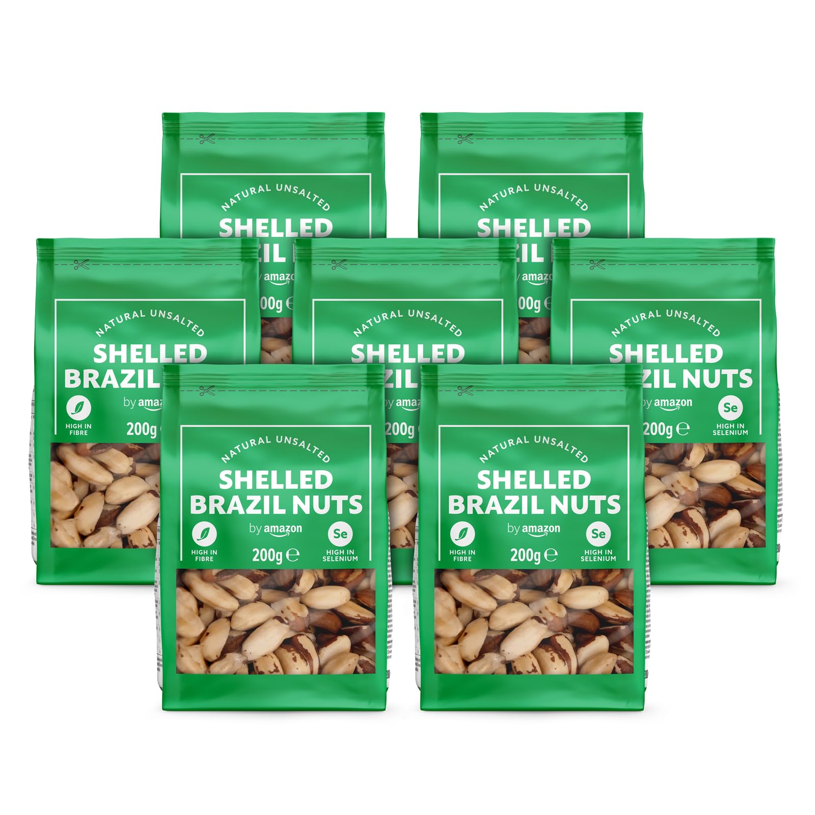 by Amazon Noci del Brasile Sgusciate 7 x 200 g ricche di selenio