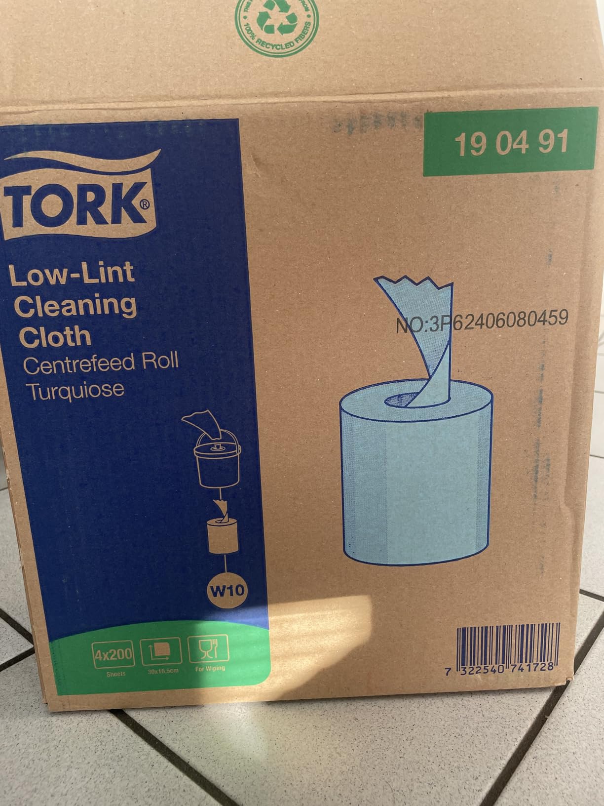 Tork Low-Lint Panno Pulizia W10 Turchese 4x200 strappi