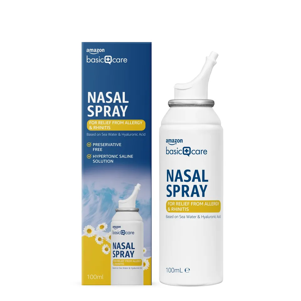 by Amazon Basic Care Spray Nasale 100 ml Acqua di Mare Ipertonico