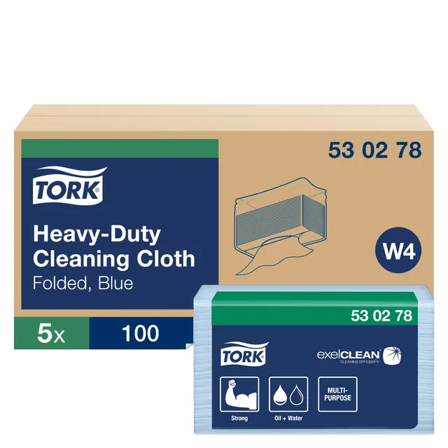 Tork 530278 panni pulizia blu W4 500 pz resistenti