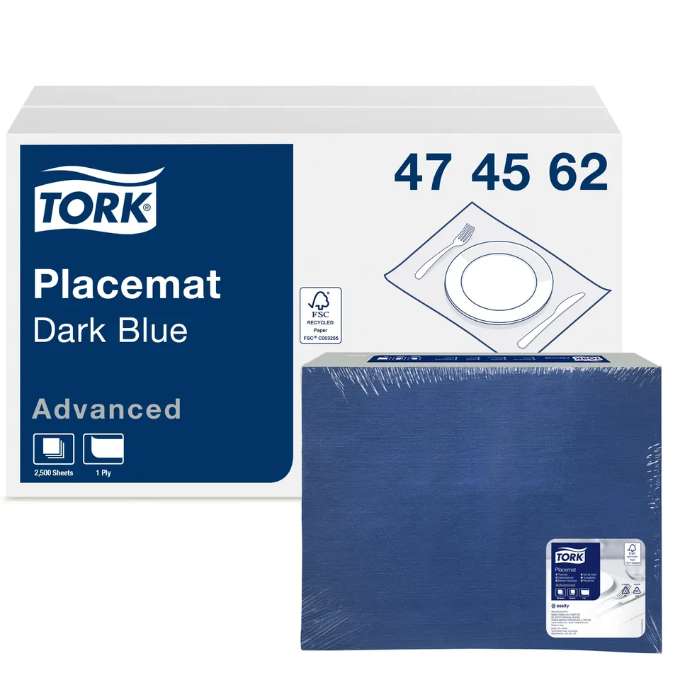 Tork Advanced 474562 tovagliette carta blu scuro 500 pz monovelo