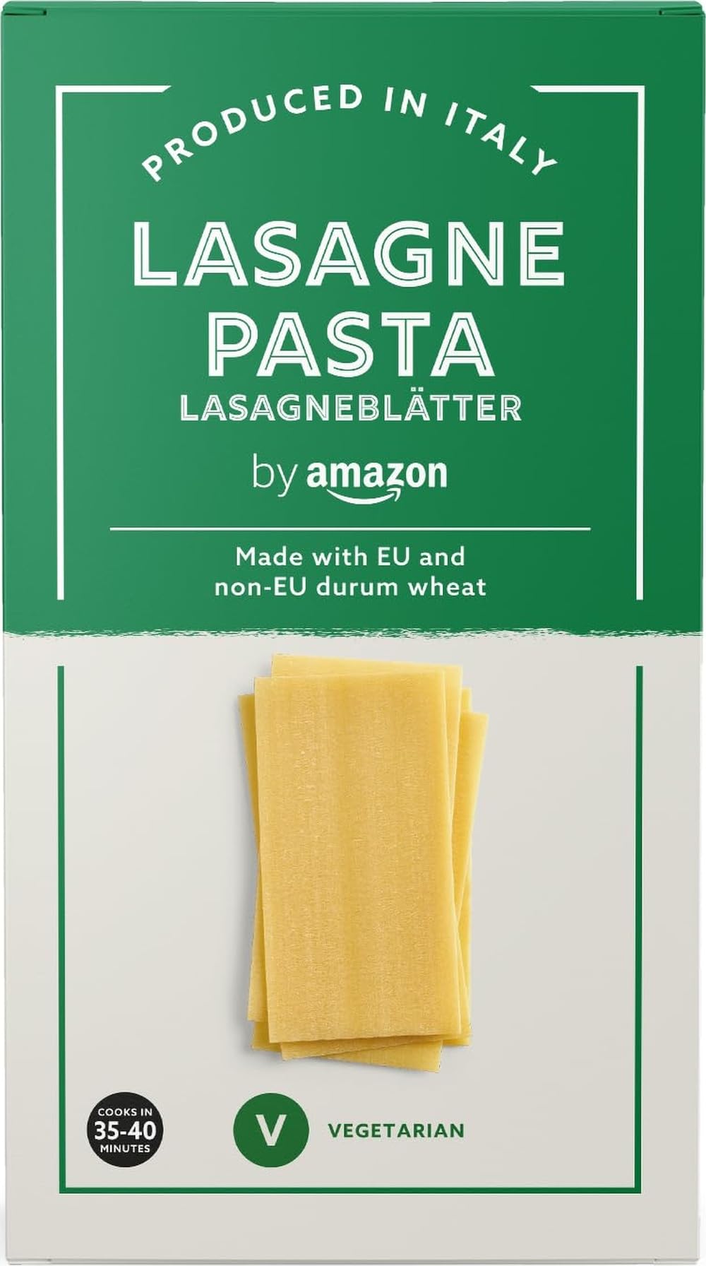 by Amazon lasagne pasta semola 500 g vegetariana