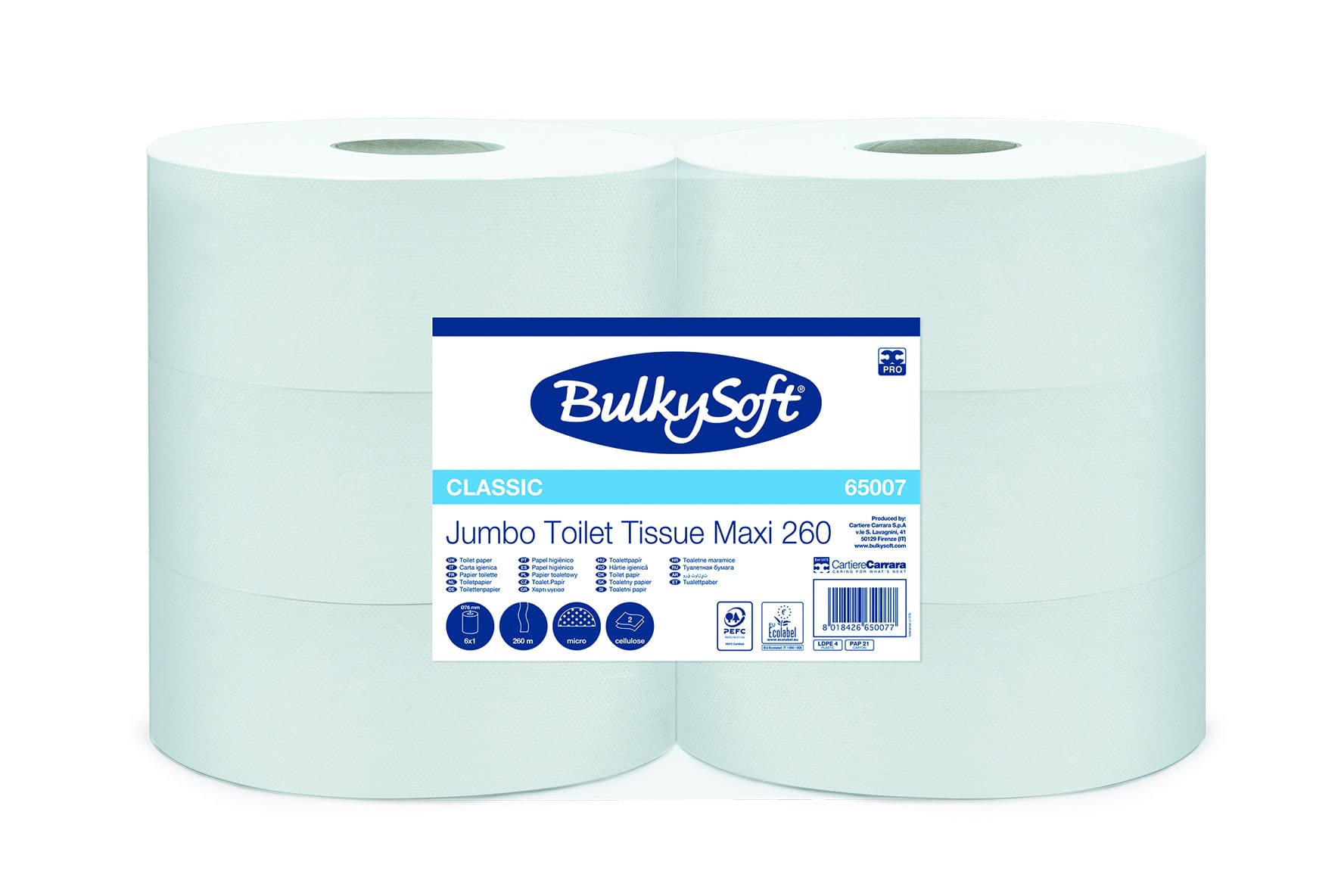 Bulkysoft Classic Maxi 260 carta igienica jumbo