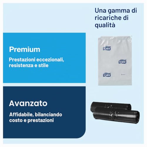Tork Elevation 564008 Cestino Rifiuti Nero 5 Litri